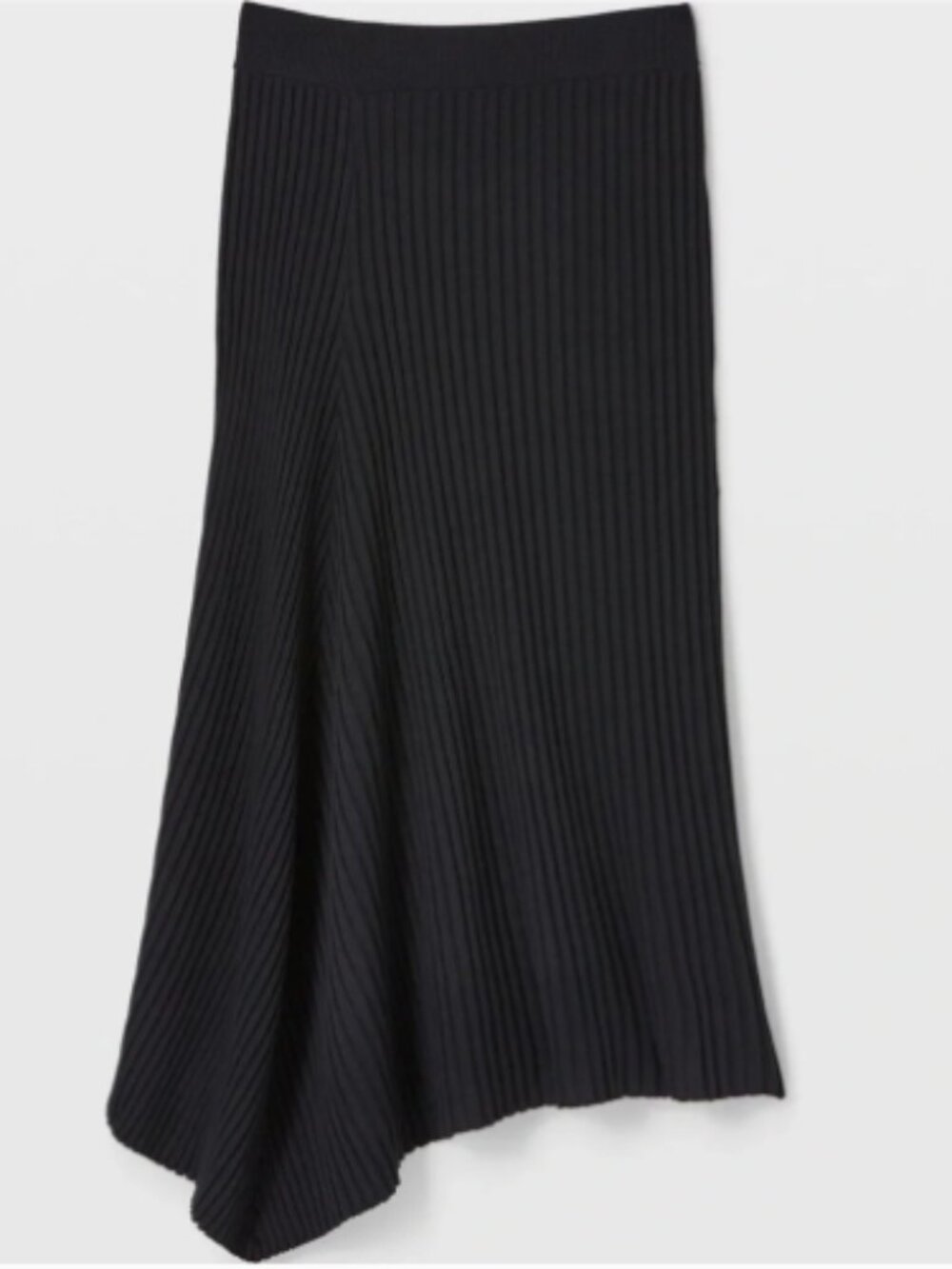 Club Monaco Asymmetrical Ribbed Midi Skit | Medium